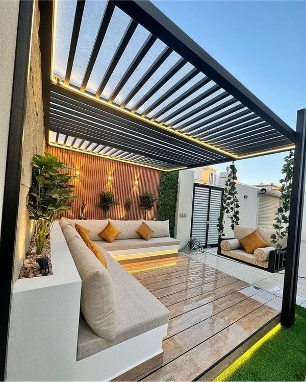  تصميم برجولات متداخلة بإبداع هندسي
